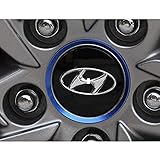 QQDS 4 Stück Auto Radnabenkappen Aufkleber Center Felgendeckel Radkappen Für Hyundai Tucson 2015 Felgen Radnabendeckel Zierdeckel Mit Logo Styling Zubehö