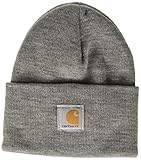 Carhartt Herren Acrylic Watch Beanie Hat, Heather Grau, Einheitsgr e EU