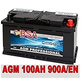 AGM Autobatterie 12V 100Ah 900A/EN ersetzt 92Ah 95Ah Audi BMW M