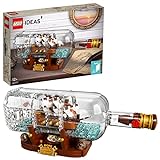LEGO 92177 Ideas Schiff in der Flasche, Modellbausatz eines Schiffs zur Deko für Erwachsene sowie Mädchen und Jungen ab 12 Jahre, tolles Geschenk