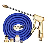 SHUBIAO-wwcha 22m Erweiterbarer Gartenschlauch Wasserschlauchrohr mit 10 Funktionen Düsen, 3-Schichten Latex-dauerhafter dichtlicher dichtender, flexibler Yard-Schlauch mit 3/4 Zoll Messing-Armaturen,