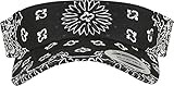 Flexfit Unisex Visor Bandana Print Baseballkappe, Black, one S