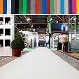 casa pura Messeteppich bis 40 m Länge - schwer entflammbar - Nadelfilz Meterware als Hochzeitsteppich Rollteppich Eventteppich VIP Teppich - Auslegware für Privat & Gewerbe (weiß, 100x1000 cm)
