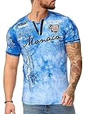 Code47 Herren T Shirt Hoodie Longsleeve Kurzarm Shirt Sweatshirt ?Monaco? 3396 Dunkelblau XXL
