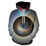 QTJY Herren 3D Hoodie, Buntes Herren Sweatshirt Lively Sky Hoodie Unisex Cool Fun Streetwear Fashion Paar Pullover HS