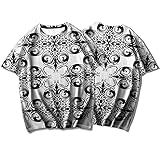 SSBZYES Herren T-Shirts Kurzarm Sommer Herren T-Shirts Übergröße Bedruckte T-Shirts Retro Digital Bedruckte T-Shirts Paare Rundhals T-Shirts Mode Top