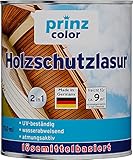 prinzcolor Premium Holzschutzlasur Holzlasur Holzschutz Holzgrundierung Nussbaum 0,75