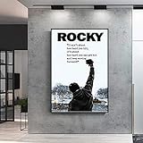 WTYBGDAN Rocky Balboa Boxen Bodybuilding Leinwand Malerei Poster und Drucke Wandkunst Motivationsbild für Wohnzimmer Dekor | 50x70cm / kein R