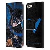 Head Case Designs Offiziell Offizielle Batman DC Comics Blaues Logo Anzug # 60 2019 Nightwing Leder Brieftaschen Handyhülle Hülle Huelle kompatibel mit Apple Touch 6th Gen/Touch 7th G
