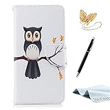 TOUCASA Huawei P8 lite 2017 Handyhülle,Huawei P8 lite 2017 Hülle, Brieftasche flip PU Leder ledercase Magnet Leder klappbar Hülle etui Tasche Kartenfächer Nettes für Huawei P8 lite 2017（Eule）