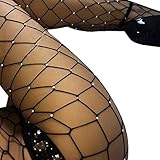 probeninmappx Frauen-Mädchen Sexy Netzstrümpfe Strass Strumpfhosen Strümpfe Leggings Lange Sockenschw