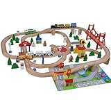 Woodtoys Holzeisenbahn (Holz 100 Teile)