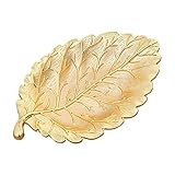 HENGSEN Blattform Dekorative Schüssel Obst Platte Schüssel Halskette Ohrringe Ringe Schmuckschale Gold Obst Schüssel Schmuck Tablett Home Decoration,G