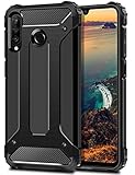 Coolden Huawei P30 Lite 2019 Hülle, Premium [Armor Serie] Outdoor Stoßfest Handyhülle Huawei P30 Lite 2020 Schutzhülle Case Doppelschichter Tough Silikon TPU + PC Bumper Cover (Schwarz)