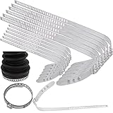 TecPo Universal Achsmanschetten Schellen 6X groß 6X klein 28-124 mm Klemmschelle Ohrschelle, 9 mm B