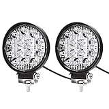 LED Arbeitsscheinwerfer, 2 X 42W Quadrat LED Offroad Zusatzscheinwerfer 12V 24V Scheinwerfer IP67 Wasserdicht Rückfahrscheinwerfer für Trecker KFZ Bagger SUV, UTV, ATV