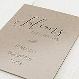 sendmoments Konfirmation Einladungskarten, Crafty mit Zweiglein, Einladung 5er Klappkarten-Set C6, personalisiert mit Text & Fotos, optional passende Umschläg