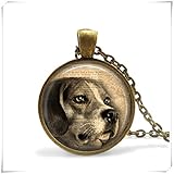 Hund Zeitung Halskette Halskette, Beagle Dog Vintage Style, Geschenke für Hundeliebhaber, antik bronze, Hunderasse Halskette, Dog Jewelry Halsk