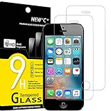 NEW'C 2 Stück, Schutzfolie Panzerglas für iPhone 5s, 5, 5C, Frei von Kratzern, 9H Härte, HD Displayschutzfolie, 0.33mm Ultra-klar, Ultrabeständig