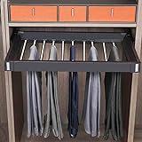 Ausziehbare Hosenaufhänger für den Kleiderschrank, Ausziehbare Hosenschublade mit Dämpfungsgleitschiene Einstellbar 45- 120 cm, Schrankfach für Hosenbekleidung und Schal ( Size : (60-85)x48x6cm )