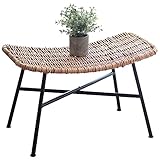 TentHome Korbhocker Rattan Korbstuhl Handgefertigter Bankstuhl klappbarer Hocker Landhaus Fußhocker Natur Sitzhocker Rustikal Korb-Sessel für Esszimmer Garten O