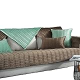 dongdongttyy Sesselschoner/Sofabezug Ecksofa Schlafsofa Klappsofa Sofaüberwurf/Sofaüberwurf Sofahusse Sofa [Stückweise Verkauft/Kein Komplettes Set] Brown 90×210cm(35.43×82.68in)