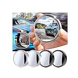 BETUGIFT 2PCS Auto Rückspiegel 360 Grad Rotation Verstellbar Rückspiegel Toter-Winkel-Spiegel Car-SideMirror Totwinkel Rückspiegel Weitwinkel Spiegel Universelle für Alle Autos (Black, 2PC)