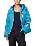 Ultrasport Damen Softshelljacke Serfaus Jacke, Vivid Blue/Mimosa, L