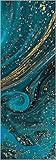 wandmotiv24 Türtapete Epoxidharz Blau Gold, Marmor, Effekt 70 x 200cm (B x H) - Papier Sticker für Türen, Tür-Bilder, Aufkleber, Deko Wohnung modern M1213