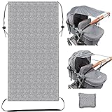 Universal-Kinderwagen-Sonnensegel, Sonnenschutz mit UV-Schutzabdeckung 50+ für Kinderwagen, Buggy, Kinderwagen und Babytragetasche (grau)