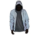 NewL 360 Reflektierende Herrenjacke Unisex Netz Full Reflective Jacke, Grau, L