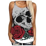 Damen Sexy Bluse Weste Mode Tanktop, personalisiertes, bedrucktes, sexy, rückenfreies Tanktop für Damen,Sporttop Yoga Rückenfrei Oberteil Laufen Fitness Funktions Shirt Tank Tops(2-grau:XXL)