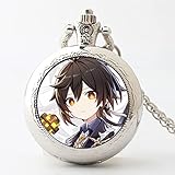 QMJHHW Genshin Impact Klee Bennett Mona Xiao Halskette Anhänger Anime Frauen Schmuck Halsketten Beschichtung Edelstahl Edelstein Choker Cartoon Fans Cosplay Zubehör Geschenk