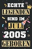 Echte Legenden Sind Im Juli 2005 Geboren: alles liebe und gute zum geburtstag, geschenke zum 16. geburtstag, Geburtstagsgeschenk für frauen, Männer, ... freundin ...... Notizbuch geburtstag