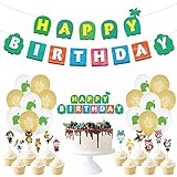 CYSJ Animal Crossing Geburtstag Dekoration Set, Animal Crossing Party Supplies, Kompakt Happy Birthday Deko Spirale Party und Wald Freunde Geburtstag Banner Geburtstag Ballons für Kinder Geburtstag