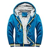 Herren Pilotenjacke Fleecejacke Casual Slim Fit Steppjacke mit Kapuze Regenjacke Fleece Warme Jacket Warm Thick Daunenjacken Modern Thermojacke Schneefeldjacke Reißverschluss Outwear Gep