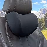 ZATOOTO Memory Foam Nackenkissen Auto - Autositz Kopfkissen, Kopfstütze Kissen für Autositz, Nackenstütz mit Verstellbarem Gurt, Abnehmbare Schutzhülle, Schwarz, 1 Stück…