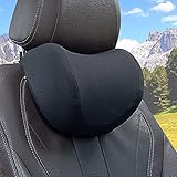 ZATOOTO Memory Foam Nackenkissen Auto - Autositz Kopfkissen, Kopfstütze Kissen für Autositz, Nackenstütz mit Verstellbarem Gurt, Abnehmbare Schutzhülle, Schwarz, 1 Stück…