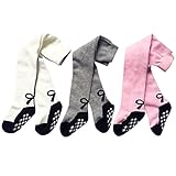 XPX Garment 3 Pack Baby Mädchen Baumwolle Strumpfhosen Anti Slip Kleinkind Legging Hosen Strümpfe Für Kleinkinder 0-3Y(1-2 Jahre)