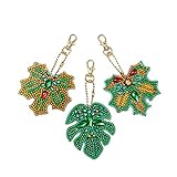 Nicole Knupfer Schlüsselbund Diamantmalerei, DIY Diamant Stickerei Spezielle Form Voll Bohrer Diamant Malerei Tasche Anhänger Schlüsselanhänger Schlüsselbund Schmuck Geschenk (QC005)