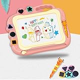 Upgrow Magnetische Maltafel Zaubertafeln Kinder Löschbar Schreibtablett Multifarben Magnettafel mit 5 Form Stempeln Magic Zeichentafel Set fü