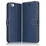 ELESNOW Hülle für iPhone 6 / 6S, Premium Leder Flip Wallet Schutzhülle Tasche Handyhülle für iPhone 6 / 6S (Blau)