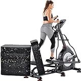 YOMERA Laufbandmatte, Antivibrationswaschmatte Verdicktes Laufbandmattenzubehör Laufband Bodenmatte Stoßdämpfende Schalldämmung Kissen Fitnessübung rutschfest für Heim-Fitnessgeräte (6 Stück Schwarz)