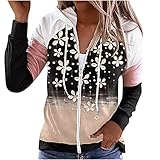 CEFGR Hoodie Damen Kapuzenpullover Herbst Winter Frauen Freizeit Sport Langarm Sweatshirt Streetwear Kapuzenpulli Tops Pullover Herbst Winter Bluse Tops Ob