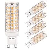 LEDGLE 8W G9 LED Lampe, LED Glühbirnen, 88LEDS，700lm, Warmweiß, 3000K, Dimmbar, kein Flimmern, Weitwinkel, ersetzt 80W Halogenlampen, 5