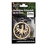 sagl.tirol holzmanufaktur Natürlicher Autoduft aus Zirben Holz inkl. 5ml Zirben Raumparfum (Tiroler Adler)