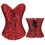 wsxcfyjh Bustier Korsett Damen Mädchen Farbe Shapewear Sexy Gothic Unterbrustkorsett Frauen Spitze Körper Taille Plus Size Korsetts Abnehmen Gürtel Schwarz Trainer Shapers XL Burg