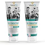 VEOFIT Leitfähiges Elektroden Kontakt Gel Eukalyptus 2x250mL für EMS TENS Geräte, Elektrostimulatoren, Elektroden Pads – Verbessert den Elektrodenkontakt und schützt die H