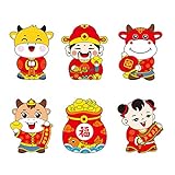 Jayehoze Cool-Impression 6er-Pack Chinesische rote Umschläge 2021 Chinesisches Neujahr Günstiges rotes Paket für das Neujahrsfrühling