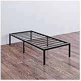 Dreamzie Metallbett 90x200 x 36 cm - Bettgestell aus Metall 90x200 cm Bett für Matratze Einzel - Robust, Leichte Montage, Umfangreicher Stauraum - Schwarzer L